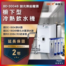 【省錢王】【下單折最低價 24期0利率】Buder 普德 BD-3004B 廚下型加熱器 贈 漏水段漏器 兩年保固, DC-1604R除水垢淨水器