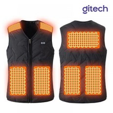 보온 디테크 캠핑 V넥 usb 패딩 온열 조끼 발열 열선