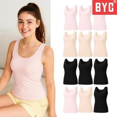 BYC 여성 누드컬러 런닝 3매 순면 100% 나시
