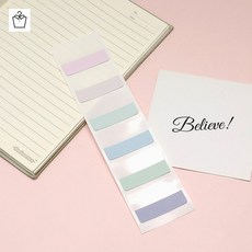 인덱스 스티커 대형 소량 포카 포장, 레인보우, 10장(60p)