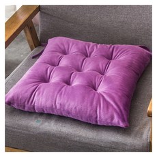 의자 방석 메모리폼 방석 두꺼운 방석 4 개의 두꺼운 패딩 쿠션 세트 넥타이와 의자 좌석 패드 세트 사각형 격자 라인 의자 패드 식당 의자 정원 주방 사무실 학교 40x40cm에, Purple