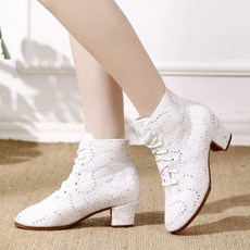 라인댄스슈즈 라틴화 부츠신발 하이탑 사교 댄스화 여자