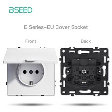 BS D 1 2Gang 기계식 조명 스위치 EU 전원 소켓 USB Type c 포트 TV ST CAT6 조광기 DIY 기능 부품 플라스틱 프레임, EU Cover So et