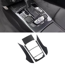 자동차 센터 콘솔 기어 시프트 프레임 트림 액세서리 Audi A6 C7 2012-2018 카본 질감블랙 브러시, Carbon Fiber Texture, Carbon Fiber Texture