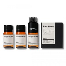 BIGVITA 빅비타 두피 세럼 + | 마사지 어플리케이터로 더 굵고 풍성한 모발 성장 건조한 진정 비오틴 AnaGain™ 센텔라 & 천연 잎 추출물 가려움증과 각질이