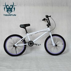 묘기자전거 20 인치 bmx BMX 성인 익스트림 스포츠 자전거 스턴트 등반 멋진 자전거, 백자색, cm, 1개