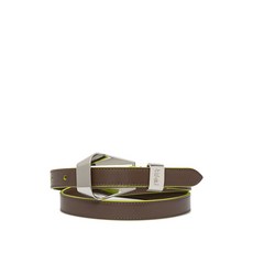 겐조 리본 메탈릭 버클 레더 벨트