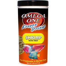 Omega One Freeze Dried Shrimp 1.45 oz: 오메가 원 동결 건조 새우 41.11g Omega One Freeze Dried Shrimp 1.45 o, 1개