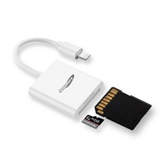 애니포트 8핀 SD블랙박스 OTG USB TF카드리더기 AP-ICR20, WHITE, 1개
