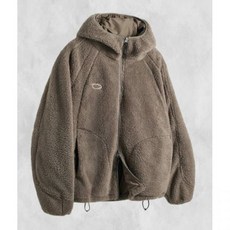 디미트리블랙 쉐르파 플리스 슬래쉬 후드 자켓_모카 272552