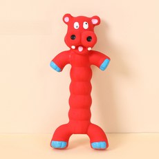 DZER 강아지 장난감 고무 애완견 물기 장난감 내구성 강한 애완동물 장난감, 레드