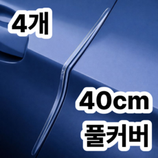 노아루 40cm 풀커버 흔적없는 문콕방지 도어가드, 투명, 4개