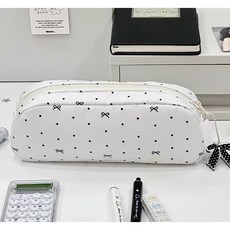 감성도트리본필통, 1개, 화이트