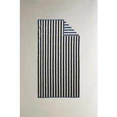 ZARA 리버서블 스트라이프 비치 타월 - 블루