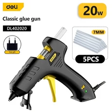 델리 20W 고온 히터 용융 뜨거운 접착제 총 DIY 수리 도구 열 미니 스틱 핫멜트, 02 20W 5pc