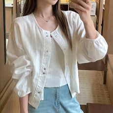 노카라 긴팔 자켓 가디건 LL-1006583