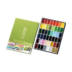 Kuretake 日本吳竹 顏彩耽美48色水彩顏料套裝，色彩鮮明、持久，適合各種水彩技法