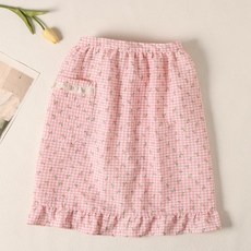 韓版夏季透氣薄圍裙少女甜美公主格子泡泡棉布藝家用廚房新款揹帶