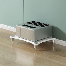 오디오 랙 장식장 검정색 선반 앰프 3층 거치대 스피커, 1단 화이트, 기본 색상