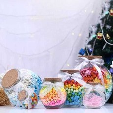 종이학유리병 생일 꽃 장식 유리병 말린꽃병 용기 유리 꽃장식 포장 선물 종이별 접기, 1. S, 1개