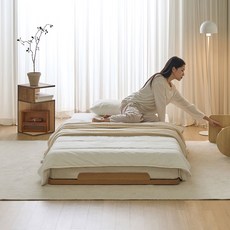 파로마 소프 E0등급 캔바 저상형 침대(슈퍼싱글 / 퀸 / 킹), 02.SS+본넬매트 DGM261 착불_오크