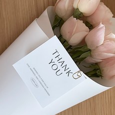 감사 땡큐 선물 포장 카드 20개 로엣 [Thank You]
