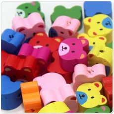 EP 공예재료 4000통 곰돌이 나무비즈