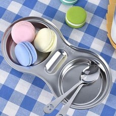 땅콩모양 간식접시 반찬 트레이 개인