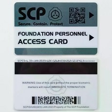 SCP scp 재단 키 만능 카드 1 2 3 4 5 등급, FOUNDATION PERSONNEL