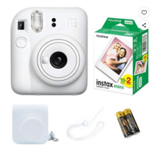 인스탁스 즉석카메라 클레이화이트 + 가방 + 필름 10p x 2팩 + 스트랩 세트 MINI12, [MINI12 × 1세트], 1개