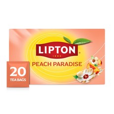 립톤 피치 파라다이스 티백 카페인 없는 차 과일 및 허브 개별 포장 20개, 20 Tea Bags