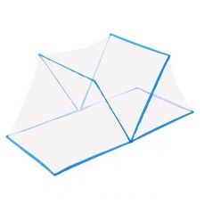 큐제이홈 틈새없는 원터치 접이식 모기장, 블루