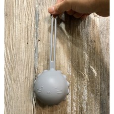 小萌獅鈴鐺造型矽膠奶嘴收納包，莫蘭迪色系奶嘴收納盒，適用香草奶嘴與BIBS奶嘴, 1個, 星塵灰, 星塵灰