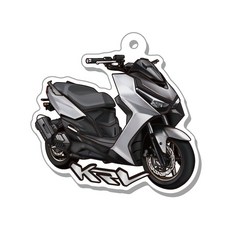 KRV 180 壓克力造型鑰匙圈吊飾 光陽, 1個, 雪峰銀