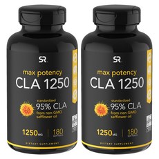 SPORTS RESEARCH CLA紅花籽油軟膠囊 1250mg 無麩質, 180顆, 2罐