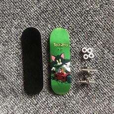 手指滑板 指尖滑板 迷你滑板 砂紙合金指尖軸承輪 新手入門 台灣出貨, 貓和老鼠手指滑板, 1個