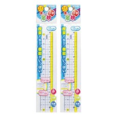 SONIC 즐겁게 배우는 직선 자 15cm, 옐로, 2개