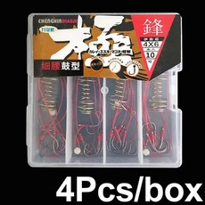 낚시 후크 미끼 트랩 피더 케이지 호수 태클 기어 가시, 1. Red