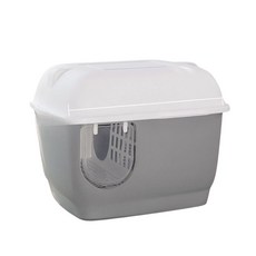 Yeego 走廊式貓砂盆 寬敞空間 貓咪安全感, 灰色, 1個