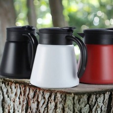 喜奈而保溫壺 304不鏽鋼長效保溫咖啡壺 花茶壺 多功能保溫瓶, 黑色1000ml, 1個