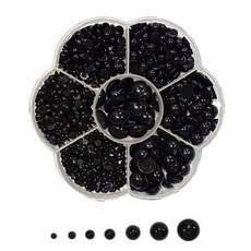 체리아트 반원형 인형눈알 세트 3mm~12mm 7사이즈 600Pcs 대용량, 1통