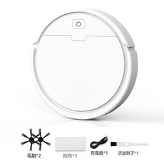 HYLSS 家用掃拖一體掃地機器人 充電式, 標準尺寸0634, C03白色三合一