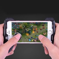 구성 국민 스마트폰 게임 패드 트리거 모바일 게임 핸들 조이스틱 컨트롤러 보조 그립 핸드폰, 2개, 블랙, 1type