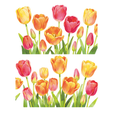 월간리빙 데코 인테리어 포인트 벽지 꽃 스티커, 튤립