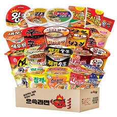 3대장 컵라면 세트 농심 오뚜기 팔도 신라면 새우탕 튀김우동 짜파게티 너구리 사리곰탕 오징어짬뽕 툼바 진라면 스낵면 열라면 참깨라면 진짬뽕 도시락 왕뚜껑 사발면 육개장, 1박스 1박스