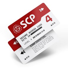 SCP 재단 프로그래머블 NFC 액세스 카드(레벨 5 검은색), Level 4, Cinnamon Red