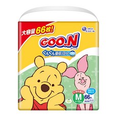 【易油網】大王尿布 原裝進口 境內版 敏感肌 肌快適 GOON 日本原裝, 1個, 小維尼熊褲型-M號(66片x3)