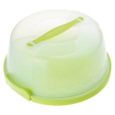 케이스 씰링 핸드와 호환되는 휴대용 플라스틱 원형 케이크 상자 컵케이크 디저트 용기, Green, 1개