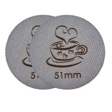 54mm 포터필터 바구니용 에스프레소 퍽 스크린 316 스테인리스 스틸로 제작된 두께 1.7mm 바리스타 액세서리용 커피 머신 재사용 필터(54mm, 51mm * 2
