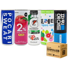 [한번에먹자쇼핑몰] 갈증해소 스포츠 이온음료 캔음료수 혼합세트, 30개, 240ml